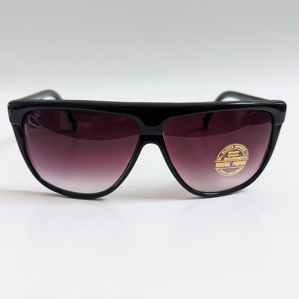 NWT Vintage 80's Plastic Lady Fashion Sunglasses (S.Black)